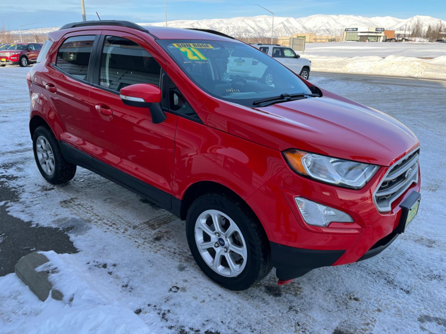 2021 Red /Black Ford EcoSport (MAJ6S3GL3MC) , located at 1960 Industrial Drive, Wasilla, 99654, (907) 274-2277, 61.573475, -149.400146 - Photo#6